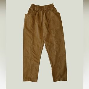 Elizabeth Suzann Clyde pants in upcycled canvas. Clay. Small.
